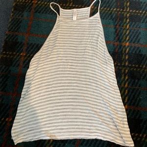 GREY AND WHITE STRIP TANK